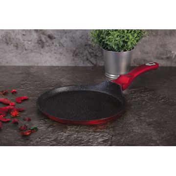 Tigaie pentru clatite Berlinger Haus, Burgundy, 28 cm, aluminiu forjat, rosu