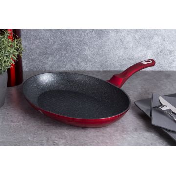 Tigaie pentru peste Berlinger Haus, Burgundy, 35 cm, aluminiu forjat, rosu