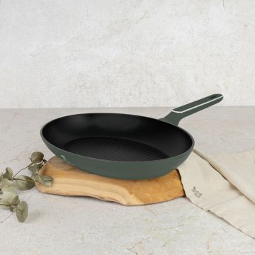Tigaie pentru peste Berlinger Haus, Matte Green, 35 cm, aluminiu forjat, verde mat