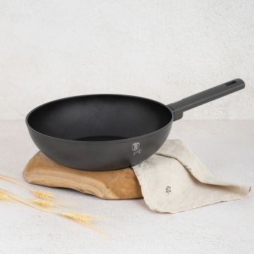 Tigaie Wok Berlinger Haus, Anthracite, 28 cm, 3.2 L, aluminiu forjat, antracit mat