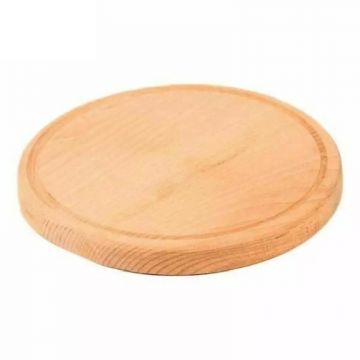 Tocator de Bucatarie, 24 x 1.6 cm, Rotund, Lemn