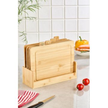 Tocător din bambus, Hermia, 337GLZ1187, Suport: 30 x 25 cm (1 bucată), Lemn