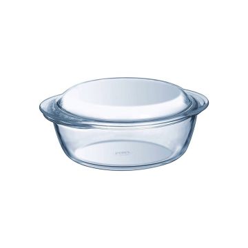 Vas rotund, din sticla termorezistenta, 1,6L + 0,5L, "4 in 1" - Pyrex