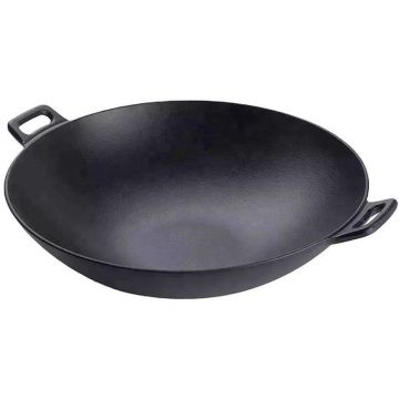 Wok din Fonta, cu Manere, 50 cm, Perfect Home