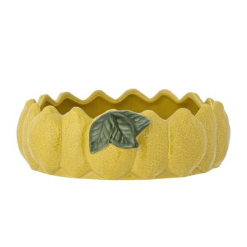 Bol, Bloomingville, Limone, 21x6.5 cm, 1.09 L, ceramica, galben