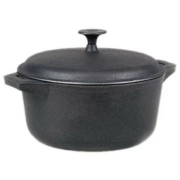 Cratita din Fonta cu Capac, 30 cm, 7 l, Perfect Home