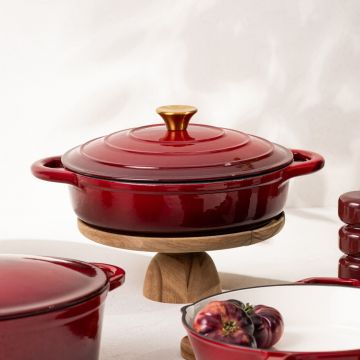 Oala Andreas, Homla, 28 cm, 2.5 L, fonta, visiniu