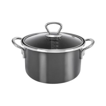 Oală cu capac smalțuită 1,75 l Metalic – Orion
