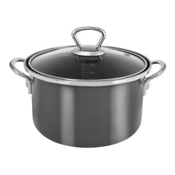 Oală cu capac smalțuită 3,25 l Metalic – Orion