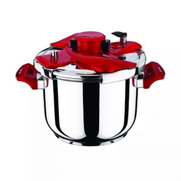 Oala sub Presiune din Inox, Galaxy, 23.5 cm, 7 l, Argintiu, Perfect Home
