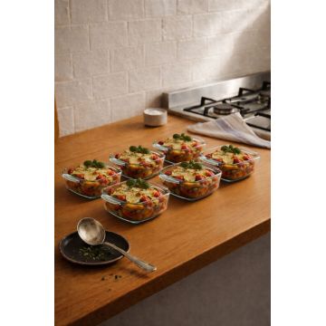 Set bol de sticlă, Hermia, 409PBH1704, Sticla, Transparent