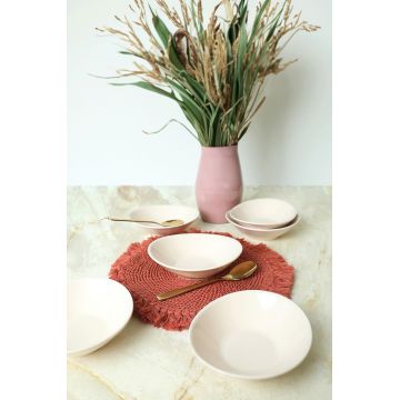 Set boluri ceramice, Hermia, 275KRM2191, Antibacterian, Crem