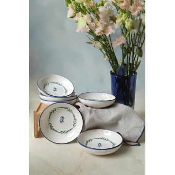 Set boluri pentru sos, Hermia, 275KRM2012, FAIAȚĂ, Alb / Bleumarin / Verde