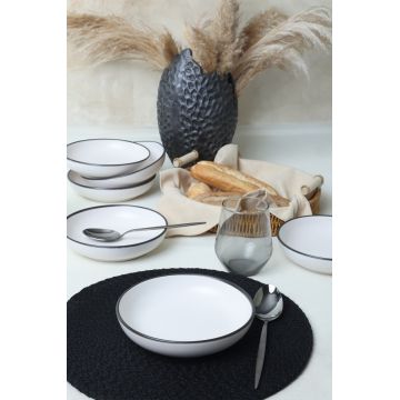 Set de boluri pentru salată (6 Pieces), L'essentiel Maison, 275KRM2522, Antibacterian, Alb mat