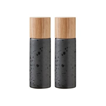 Set de râșnițe de sare și piper negru 2 buc. din ceramică Gastro Black – Bitz