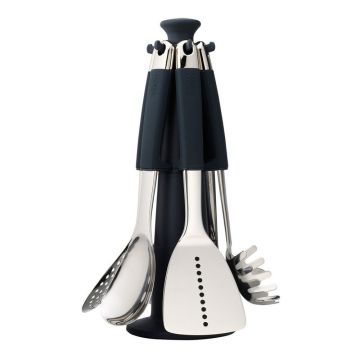 Set de ustensile de bucătărie cu suport 6 buc. din oțel inoxidabil Elevate – Joseph Joseph
