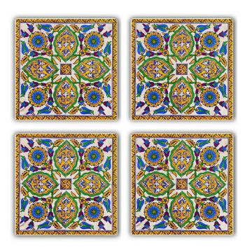 Set suporturi de pahare, Hermia, 366TYR1105, Multicolor