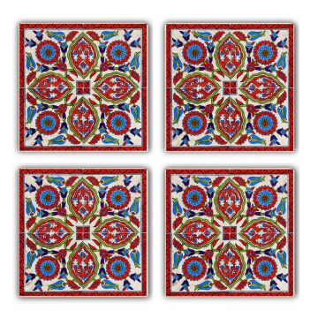 Set suporturi de pahare, Hermia, 366TYR1106, Multicolor