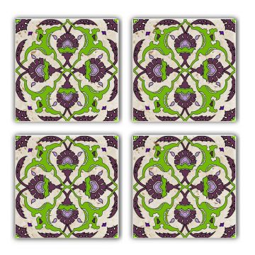 Set suporturi de pahare, Hermia, 366TYR1109, Multicolor