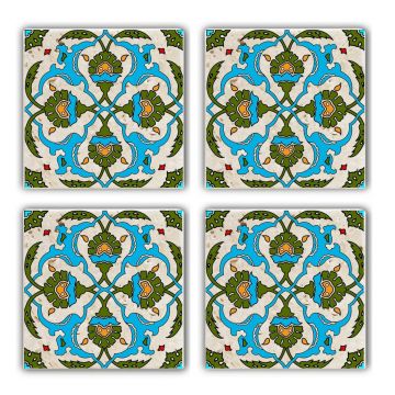 Set suporturi de pahare, Hermia, 366TYR1110, Multicolor