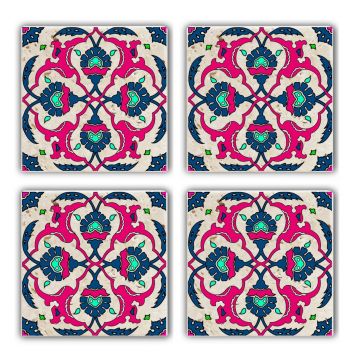 Set suporturi de pahare, Hermia, 366TYR1111, Multicolor