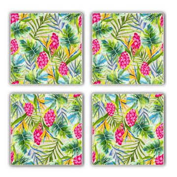 Set suporturi de pahare, Hermia, 366TYR1119, Multicolor