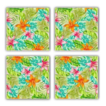 Set suporturi de pahare, Hermia, 366TYR1121, Multicolor