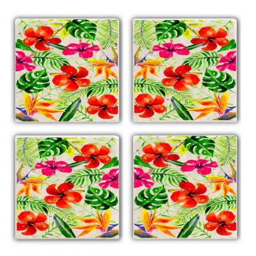 Set suporturi de pahare, Hermia, 366TYR1128, Multicolor
