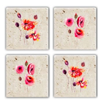 Set suporturi de pahare, Hermia, 366TYR1132, Multicolor