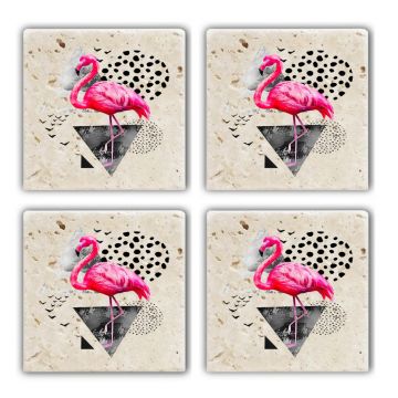 Set suporturi de pahare, Hermia, 366TYR1142, Multicolor