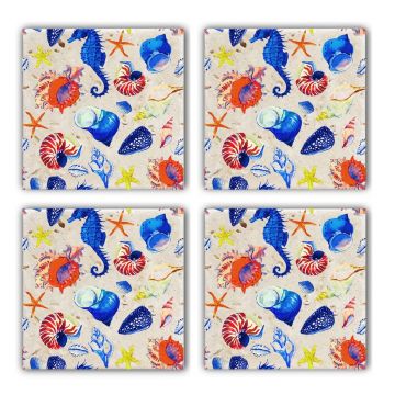 Set suporturi de pahare, Hermia, 366TYR1144, Multicolor