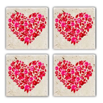 Set suporturi de pahare, Hermia, 366TYR1145, Multicolor