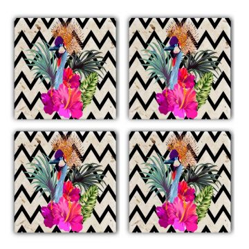 Set suporturi de pahare, Hermia, 366TYR1152, Multicolor