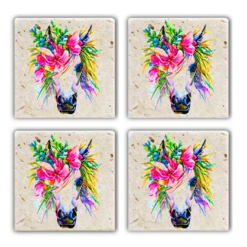 Set suporturi de pahare, Hermia, 366TYR1154, Multicolor