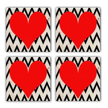 Set suporturi de pahare, Hermia, 366TYR1155, Multicolor