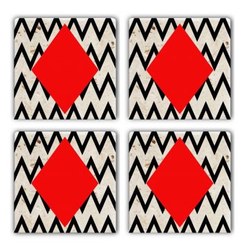 Set suporturi de pahare, Hermia, 366TYR1156, Multicolor