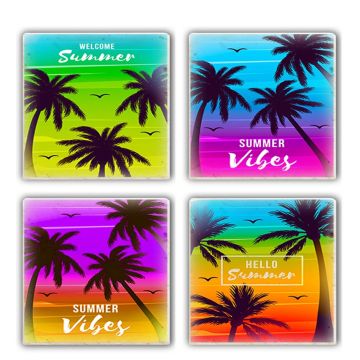 Set suporturi de pahare, Hermia, 366TYR1170, Multicolor