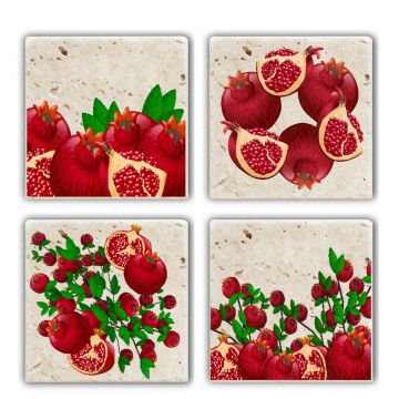 Set suporturi de pahare, Hermia, 366TYR1171, Multicolor