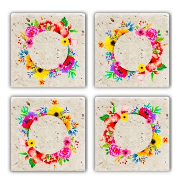 Set suporturi de pahare, Hermia, 366TYR1182, Multicolor