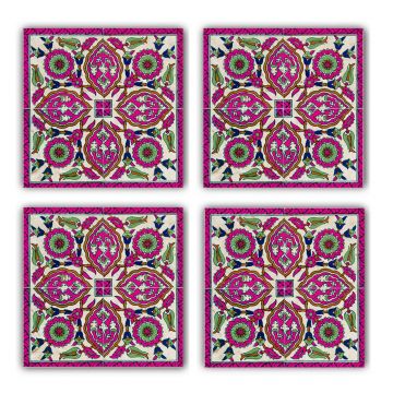 Set suporturi de pahare, Hermia, 366TYR1190, Multicolor