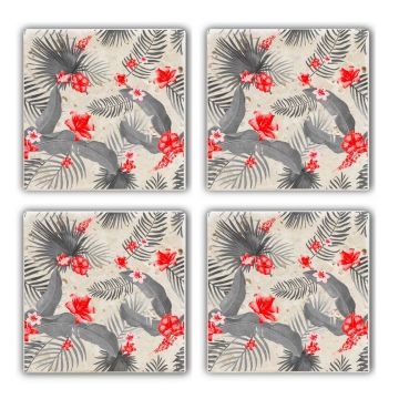 Set suporturi de pahare, Hermia, 366TYR1193, Multicolor