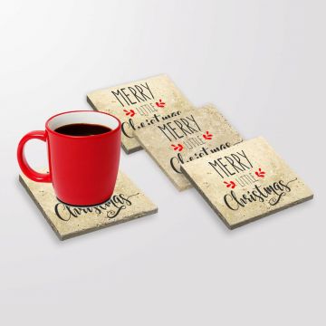 Set suporturi de pahare, Hermia, 366TYR1203, Dimensiune: 10 x 10 x 1 cm (4 bucăți), Multicolor