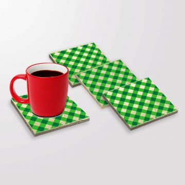 Set suporturi de pahare, Hermia, 366TYR1221, Dimensiune: 10 x 10 x 1 cm (4 bucăți), Multicolor