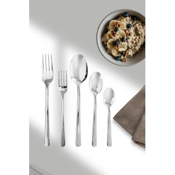 Set tacamuri, Hermia, 311MBL1706, OŢEL INOXIDABIL, Furculiță de masă: 21 x 1,4 cm (12 bucăți), Argintiu