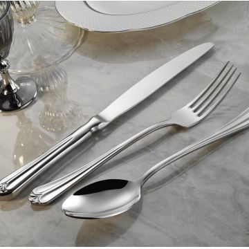 Set tacamuri, Hermia, 311MBL1708, OŢEL INOXIDABIL, Furculiță de masă: 22 x 3 cm (6 bucăți), Argintiu