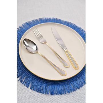 Set tacamuri, Hermia, 311MBL1709, OŢEL INOXIDABIL, Furculiță de masă: 17,2 x 3 cm (6 bucăți), Auriu