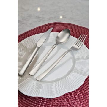 Set tacamuri, Hermia, 311MBL1712, OŢEL INOXIDABIL, Furculiță de masă: 16,2 x 3 cm (6 bucăți), Argintiu