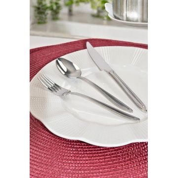 Set tacamuri, Hermia, 311MBL1714, OŢEL INOXIDABIL, Furculiță pentru desert: 16 x 3 cm (6 bucăți), Argintiu
