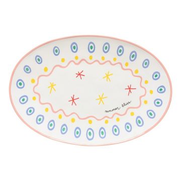 Tavă din gresie ceramică 31x45 cm Summer Bliss – Costa Nova