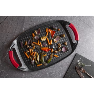 Tava grill Berlinger Haus, Burgundy, 47x29 cm, aluminiu forjat, rosu